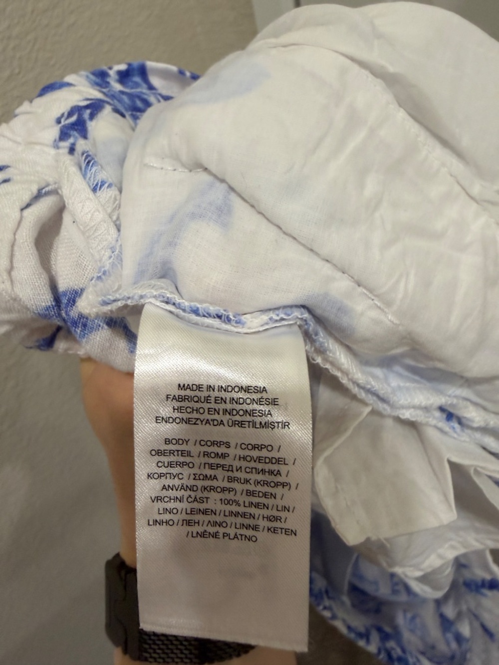 Ladies Lauren Ralph Lauren blue & white linen shorts size XL - Like New - Picture 4 of 4